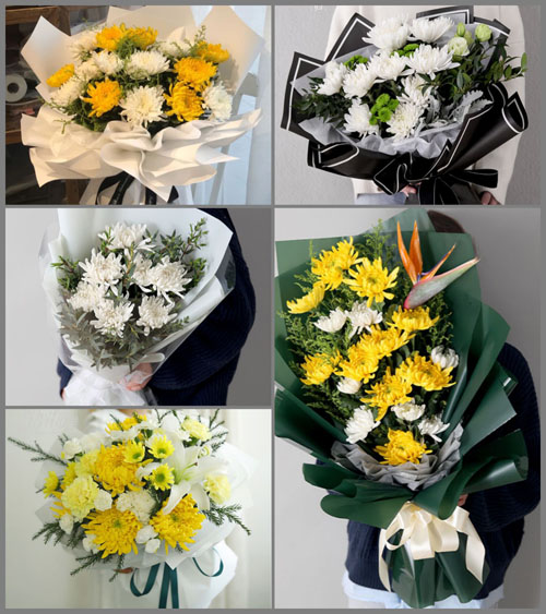 山东青岛莱西市河头店镇西大里庄村白事花束代送